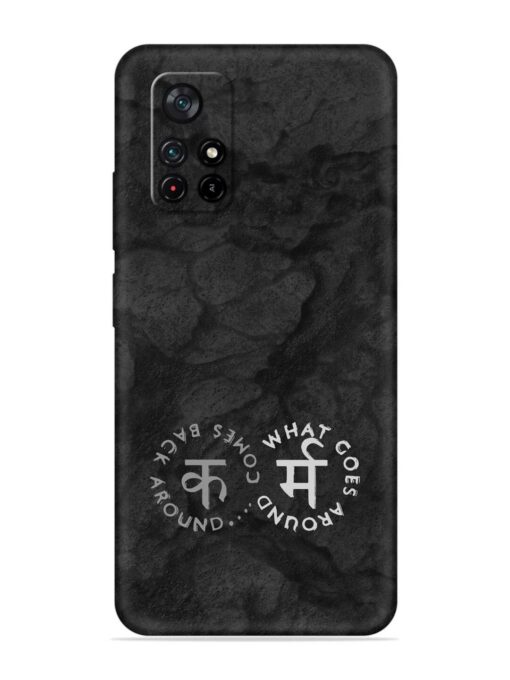 Karma Hindi Word Embossed Soft Silicone Case for Poco X4 Pro (5G) Zapvi