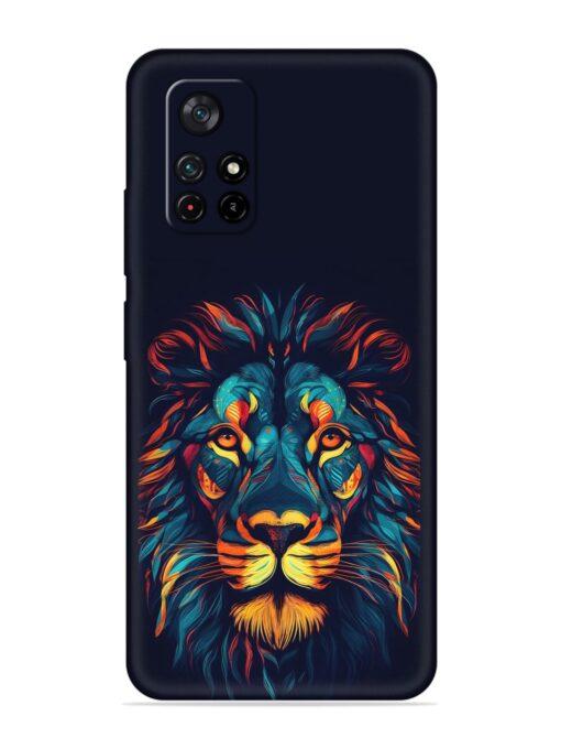 Colorful Lion Embossed Soft Silicone Case for Poco X4 Pro (5G) Zapvi