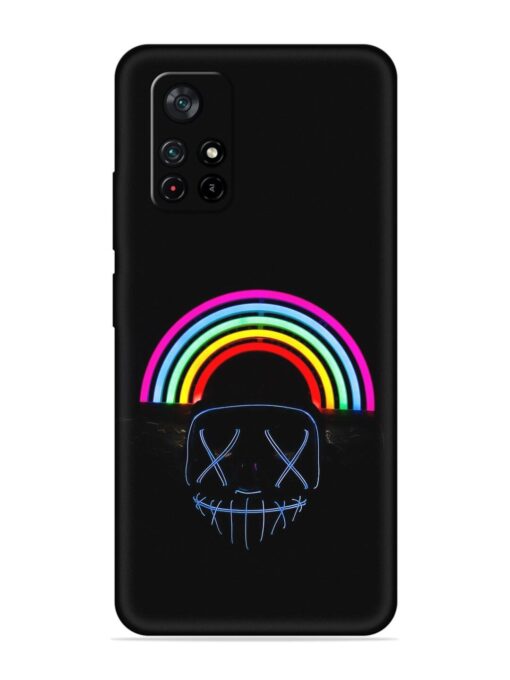 Mask Rainbow Embossed Soft Silicone Case for Poco X4 Pro (5G) Zapvi