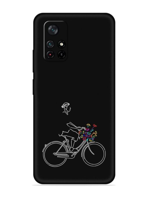 Minimalist Cycle Art Embossed Soft Silicone Case for Poco X4 Pro (5G) Zapvi