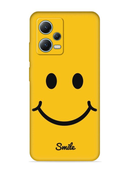 Yellow Smiley Embossed Soft Silicone Case for Poco X5 (5G)