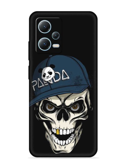 Panda Skull Embossed Soft Silicone Case for Poco X5 (5G)