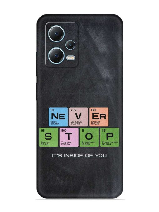 Never Stop It'S Inside Of You Embossed Soft Silicone Case for Poco X5 (5G)