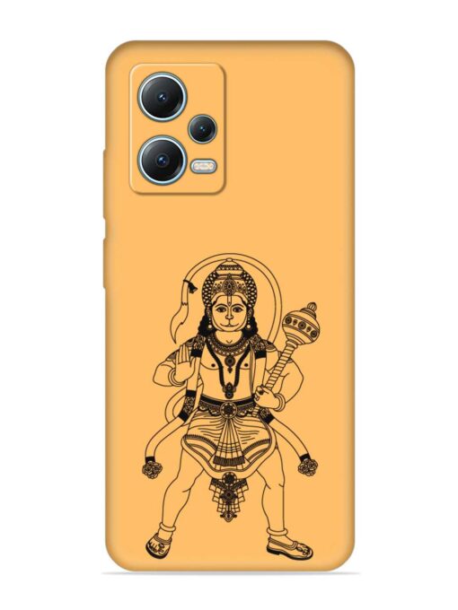 Indian God Hanuman Embossed Soft Silicone Case for Poco X5 (5G) Zapvi