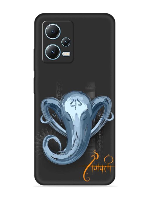 Illustration Lord Ganpati Embossed Soft Silicone Case for Poco X5 (5G)