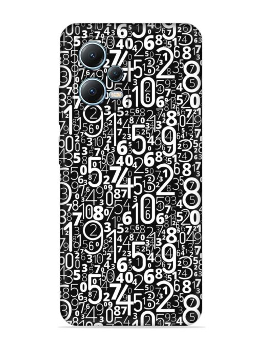 Many Numbers Different Embossed Soft Silicone Case for Poco X5 (5G) Zapvi