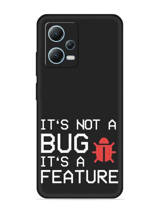 Not Bug Feature Embossed Soft Silicone Case for Poco X5 (5G)