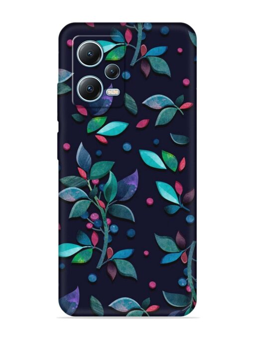 Decorative Watercolor Flower Embossed Soft Silicone Case for Poco X5 (5G) Zapvi