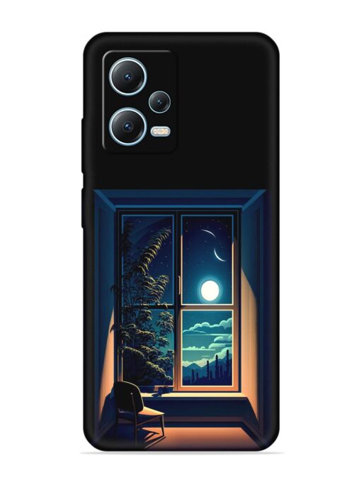 Night View At Window Embossed Soft Silicone Case for Poco X5 (5G) Zapvi