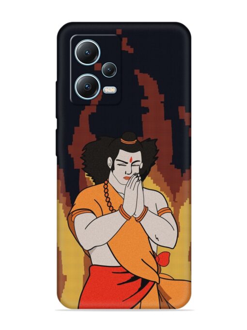 Shree Ram Vector Embossed Soft Silicone Case for Poco X5 (5G) Zapvi