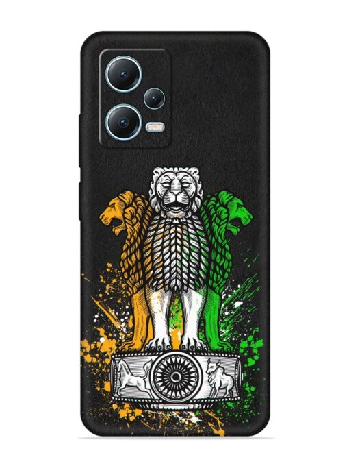 Pillars Of Ashoka Embossed Soft Silicone Case for Poco X5 (5G) Zapvi