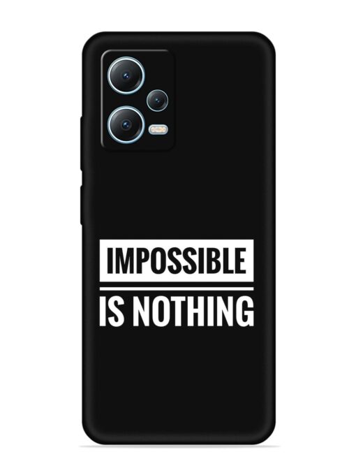 Impossible Is Nothing Embossed Soft Silicone Case for Poco X5 (5G) Zapvi