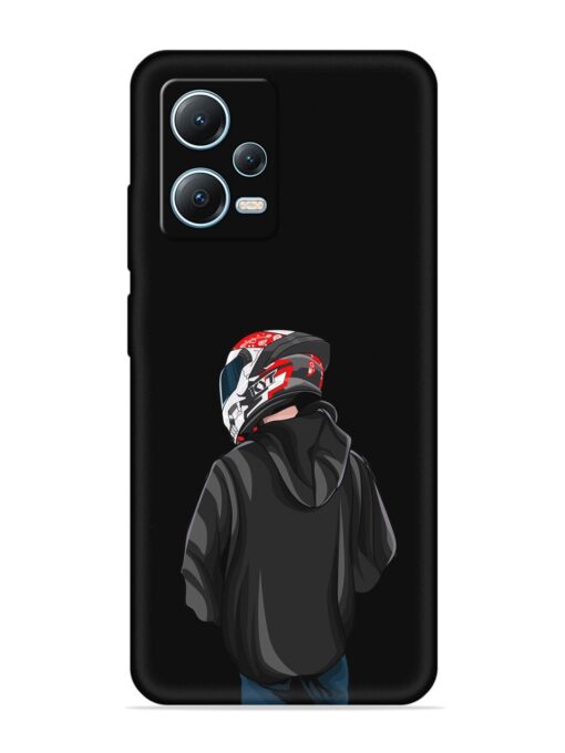 Motorcycle Rider Embossed Soft Silicone Case for Poco X5 (5G) Zapvi