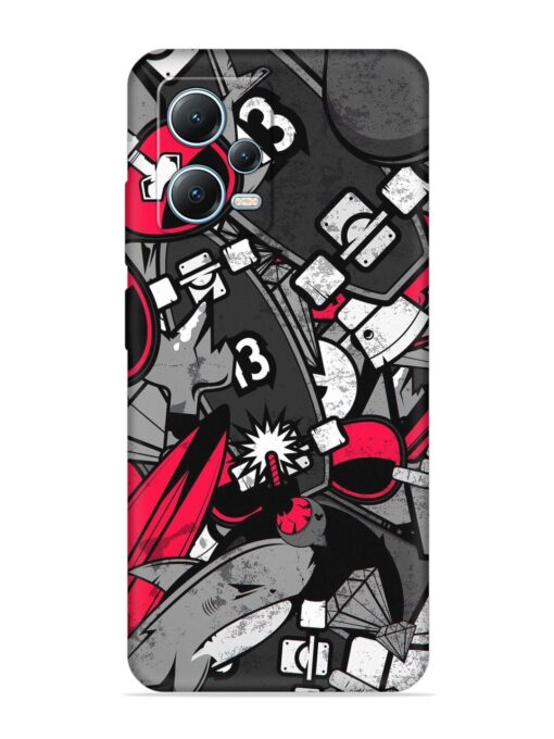 Fictional Doodle Embossed Soft Silicone Case for Poco X5 (5G) Zapvi