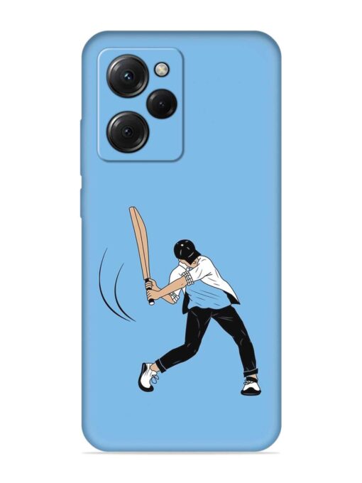 Cricket Gully Boy Embossed Soft Silicone Case for Poco X5 Pro (5G) Zapvi