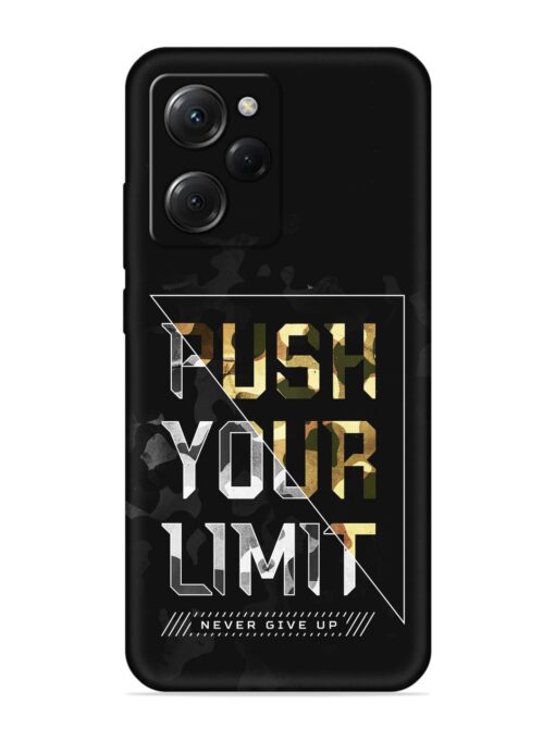 Push Your Limits Embossed Soft Silicone Case for Poco X5 Pro (5G) Zapvi