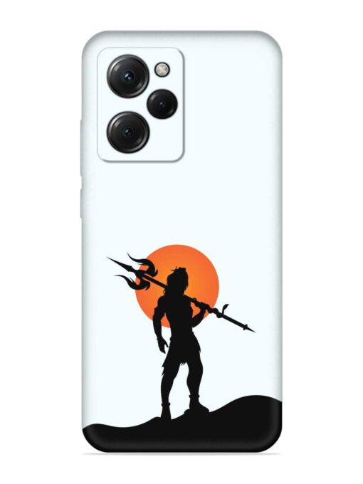 Lord Mahadev Trendy Embossed Soft Silicone Case for Poco X5 Pro (5G) Zapvi