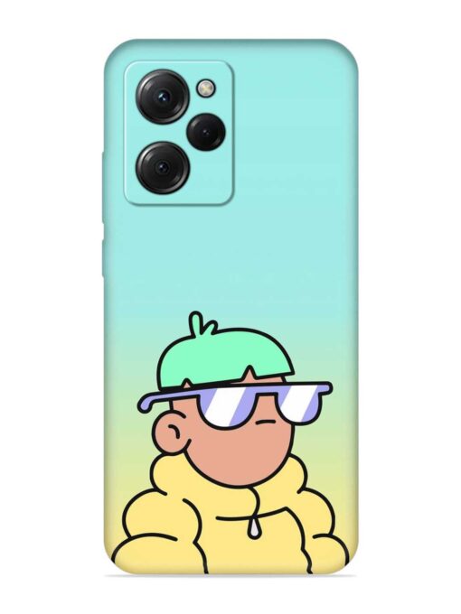 Doodles Cool Character Embossed Soft Silicone Case for Poco X5 Pro (5G) Zapvi