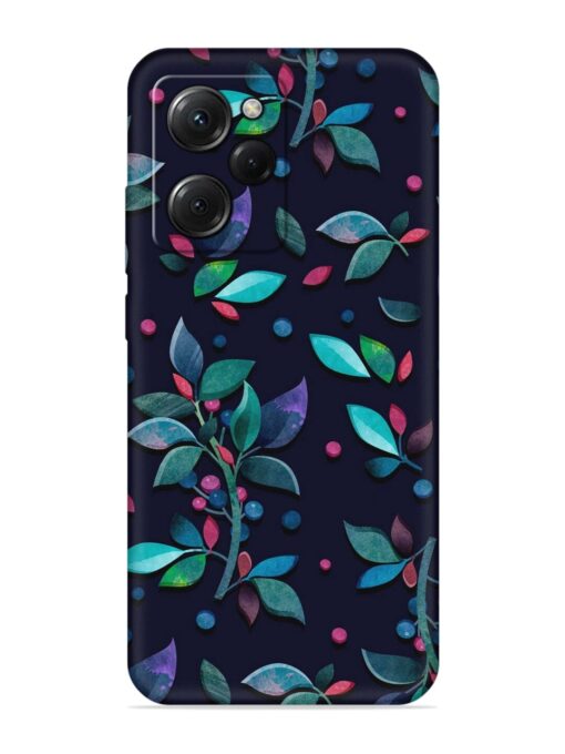 Decorative Watercolor Flower Embossed Soft Silicone Case for Poco X5 Pro (5G) Zapvi