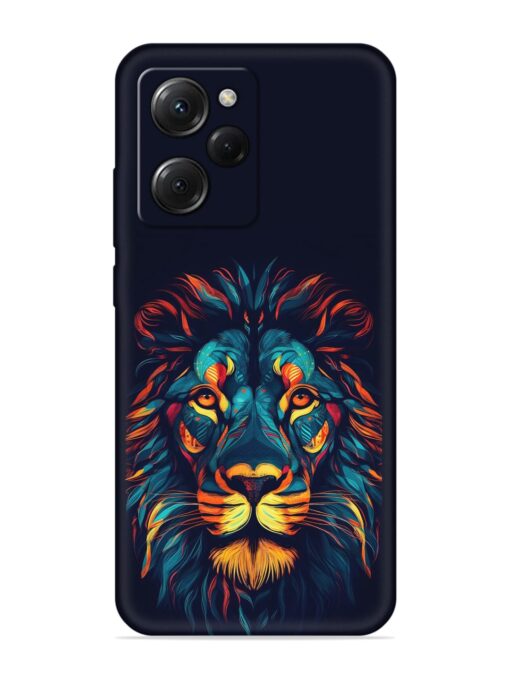 Colorful Lion Embossed Soft Silicone Case for Poco X5 Pro (5G) Zapvi