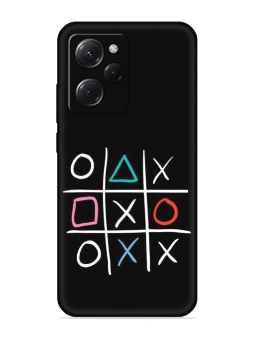 Super Neon Tic-Tac-Toe Embossed Soft Silicone Case for Poco X5 Pro (5G)