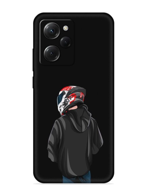 Motorcycle Rider Embossed Soft Silicone Case for Poco X5 Pro (5G) Zapvi