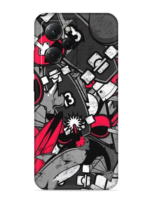 Fictional Doodle Embossed Soft Silicone Case for Poco X5 Pro (5G) Zapvi