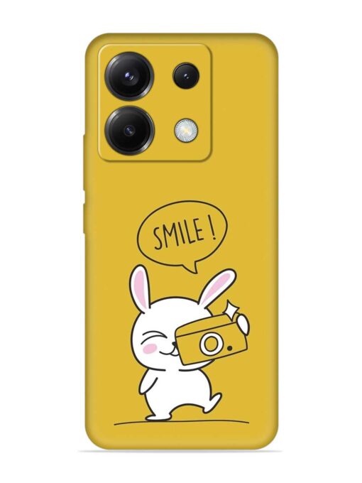 Hey Smile Please Embossed Soft Silicone Case for Poco X6 (5G) Zapvi