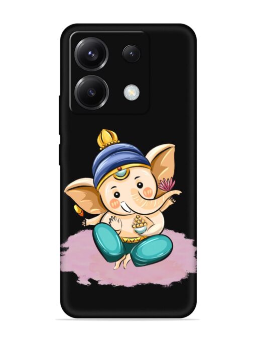 Bal Ganesh Vector Art Embossed Soft Silicone Case for Poco X6 (5G) Zapvi