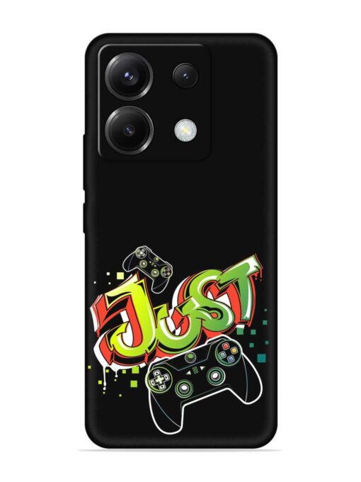 Graffiti Gamepad Illustration Embossed Soft Silicone Case for Poco X6 (5G) Zapvi