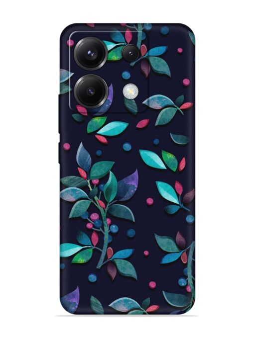 Decorative Watercolor Flower Embossed Soft Silicone Case for Poco X6 (5G) Zapvi