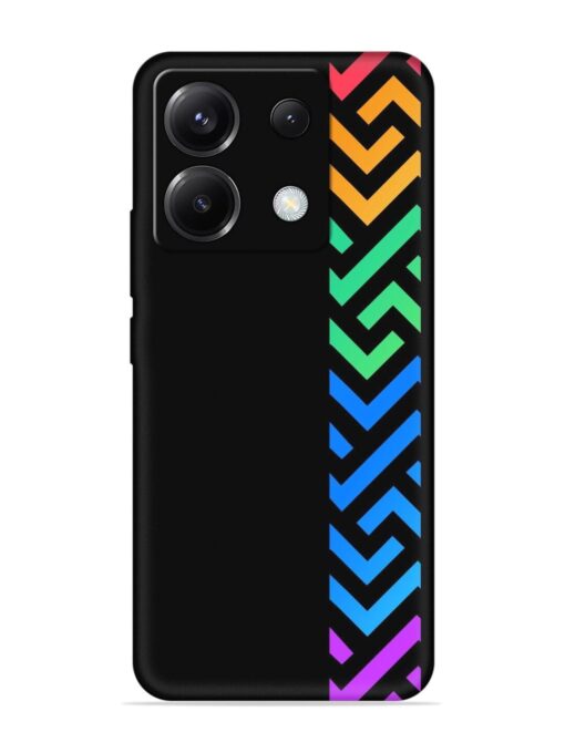 Colorshape Stripes Embossed Soft Silicone Case for Poco X6 (5G) Zapvi