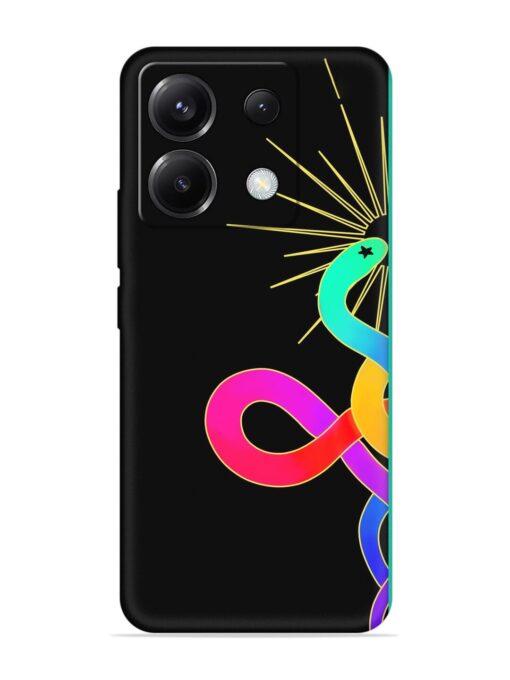 Art Geometric Abstraction Embossed Soft Silicone Case for Poco X6 (5G)