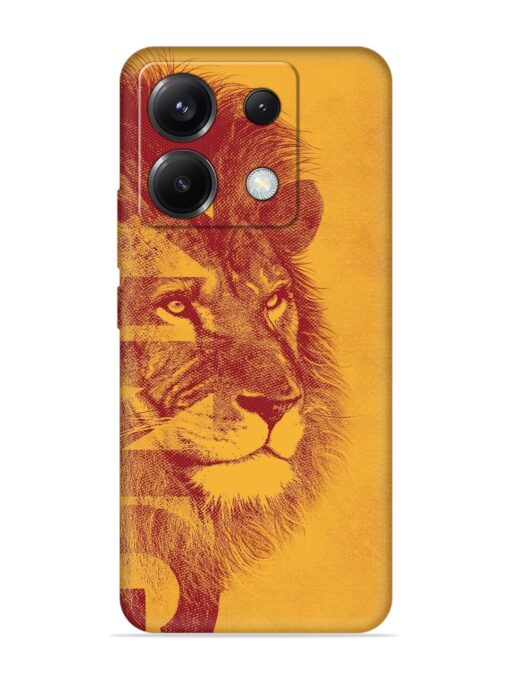 Gold Lion Crown Art Embossed Soft Silicone Case for Poco X6 (5G) Zapvi