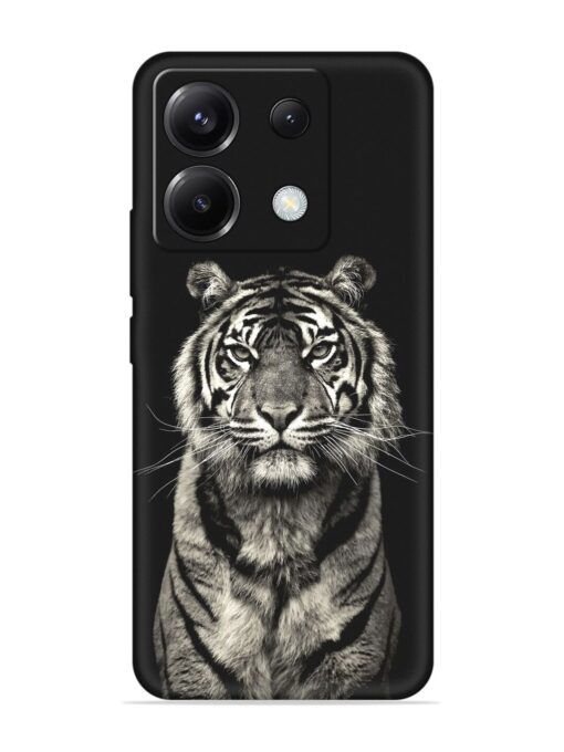 Tiger Art Embossed Soft Silicone Case for Poco X6 (5G) Zapvi