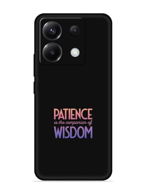 Patience Is The Embossed Soft Silicone Case for Poco X6 (5G) Zapvi