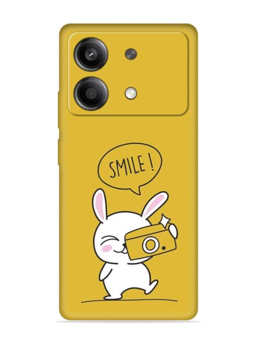 Hey Smile Please Embossed Soft Silicone Case for Poco X6 Neo (5G)