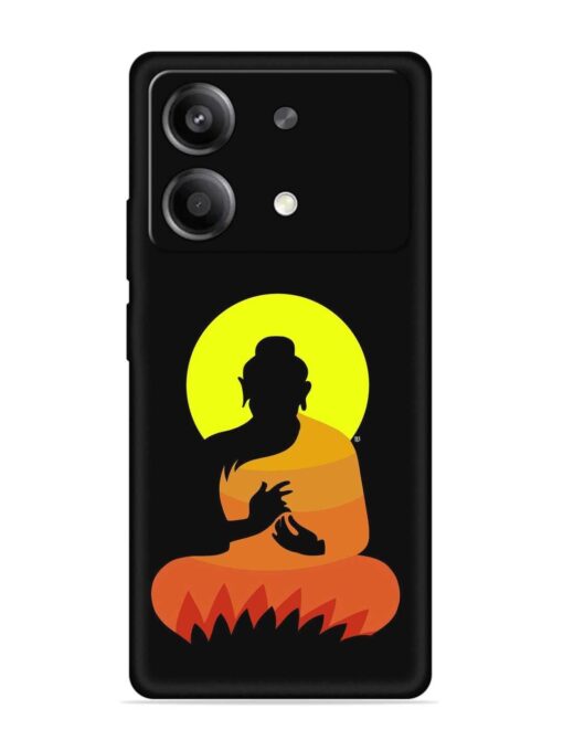 Buddha Art Black Embossed Soft Silicone Case for Poco X6 Neo (5G) Zapvi