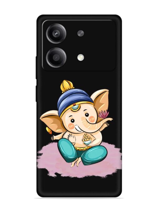 Bal Ganesh Vector Art Embossed Soft Silicone Case for Poco X6 Neo (5G) Zapvi