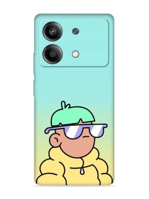 Doodles Cool Character Embossed Soft Silicone Case for Poco X6 Neo (5G)