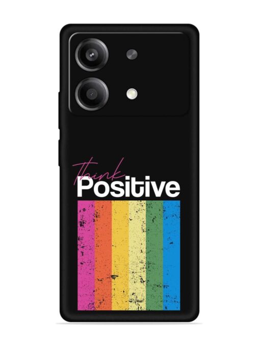 Think Positive Typography Embossed Soft Silicone Case for Poco X6 Neo (5G)