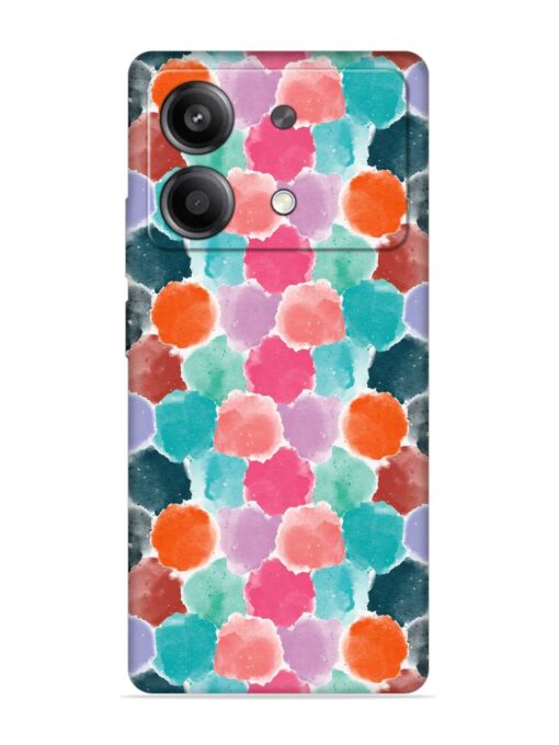 Colorful Seamless Pattern Embossed Soft Silicone Case for Poco X6 Neo (5G)