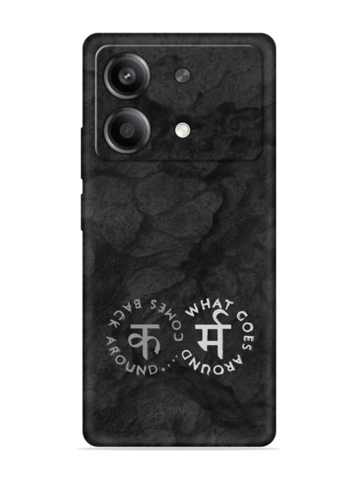 Karma Hindi Word Embossed Soft Silicone Case for Poco X6 Neo (5G)