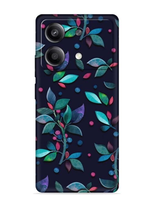 Decorative Watercolor Flower Embossed Soft Silicone Case for Poco X6 Neo (5G)