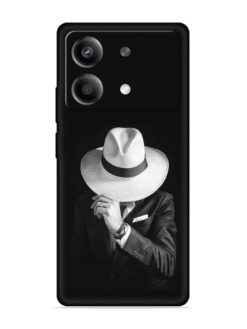 Men Under Hat Embossed Soft Silicone Case for Poco X6 Neo (5G)