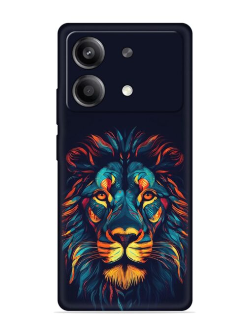 Colorful Lion Embossed Soft Silicone Case for Poco X6 Neo (5G)