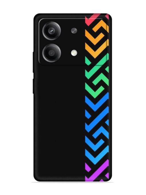 Colorshape Stripes Embossed Soft Silicone Case for Poco X6 Neo (5G) Zapvi