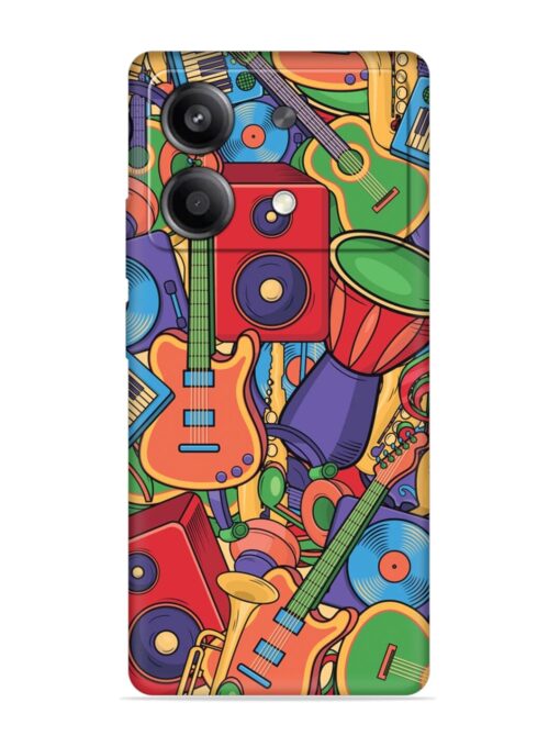 Colorful Music Art Embossed Soft Silicone Case for Poco X6 Neo (5G)