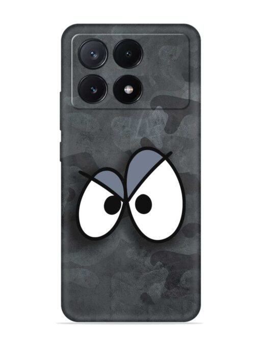 Big Eyes Night Mode Embossed Soft Silicone Case for Poco X6 Pro (5G) Zapvi