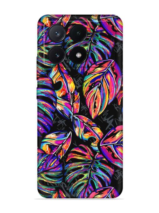 Tropical Seamless Vector Embossed Soft Silicone Case for Poco X6 Pro (5G) Zapvi